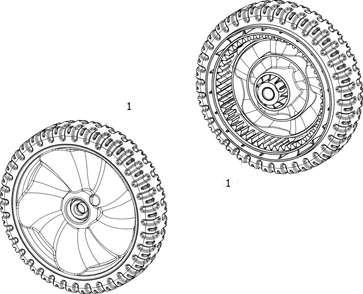 Wheels-Front Diagram and Parts List for 12AVB2M5345 2018 Yard Machines Lawn Mower